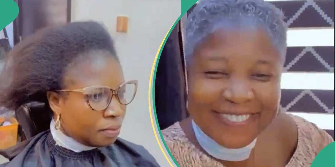 The lady was excited as husband reacts The lady was excited as husband reacts