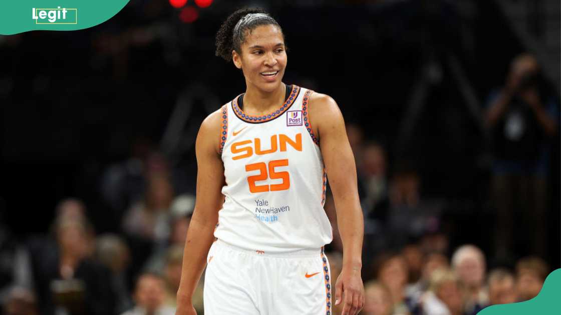 Alyssa Thomas looks on against the Minnesota Lynx