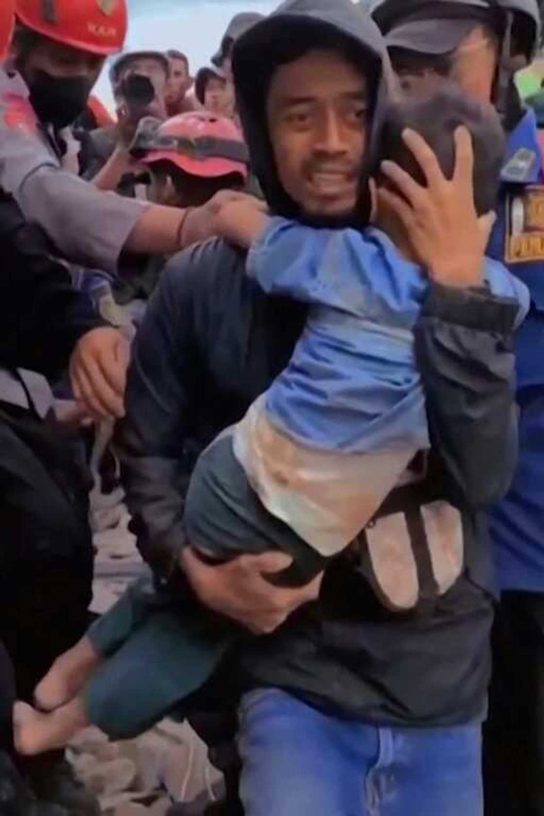 The dramatic rescue captured on camera revived hopes that survivors could still be pulled alive from the wreckage of the earthquake The dramatic rescue captured on camera revived hopes that survivors could still be pulled alive from the wreckage of the earthquake
