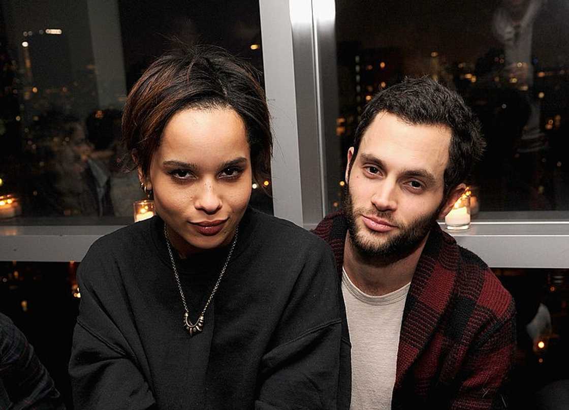 Zoe Kravitz and Penn Badgley attend an event together