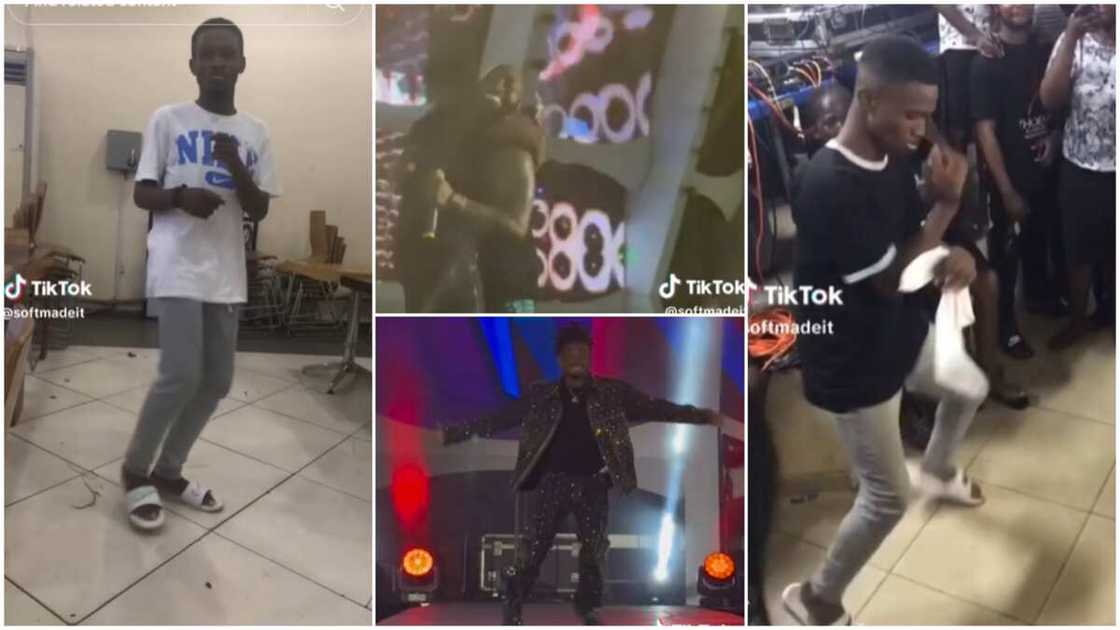 Davido hugged man/man became a star dancer.