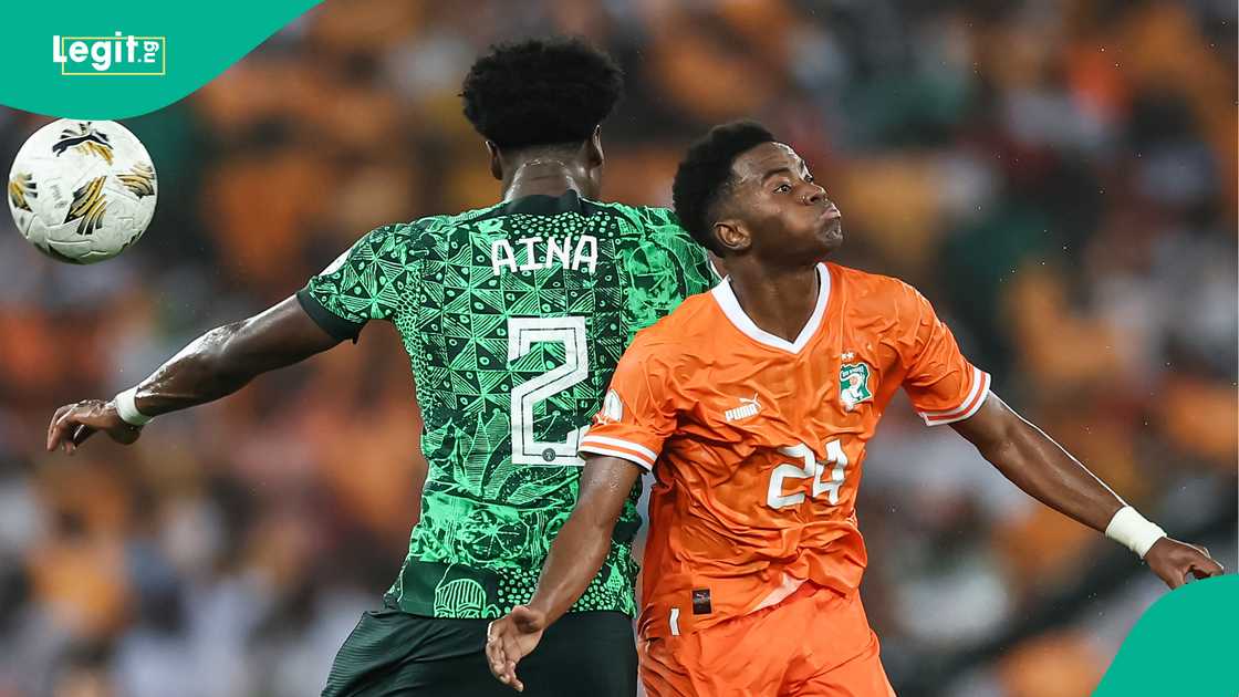 Ola Aina takes on Simon Adingra