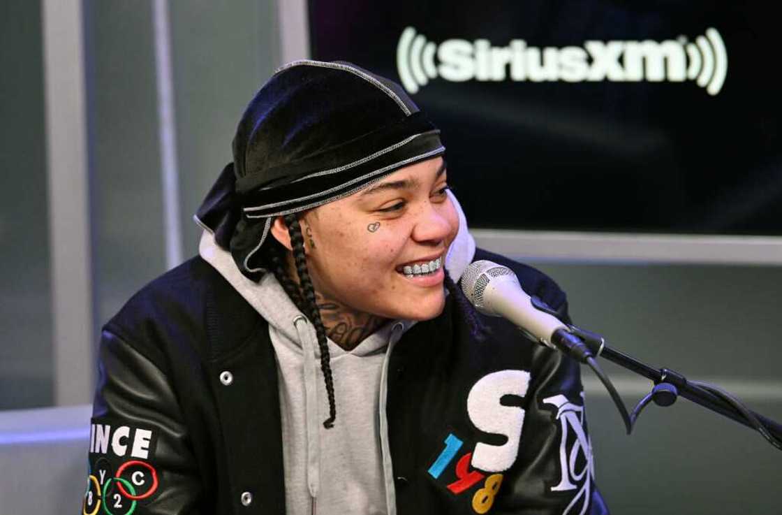 Rapper Young M.A at SIRIUS XM Studio in New York City