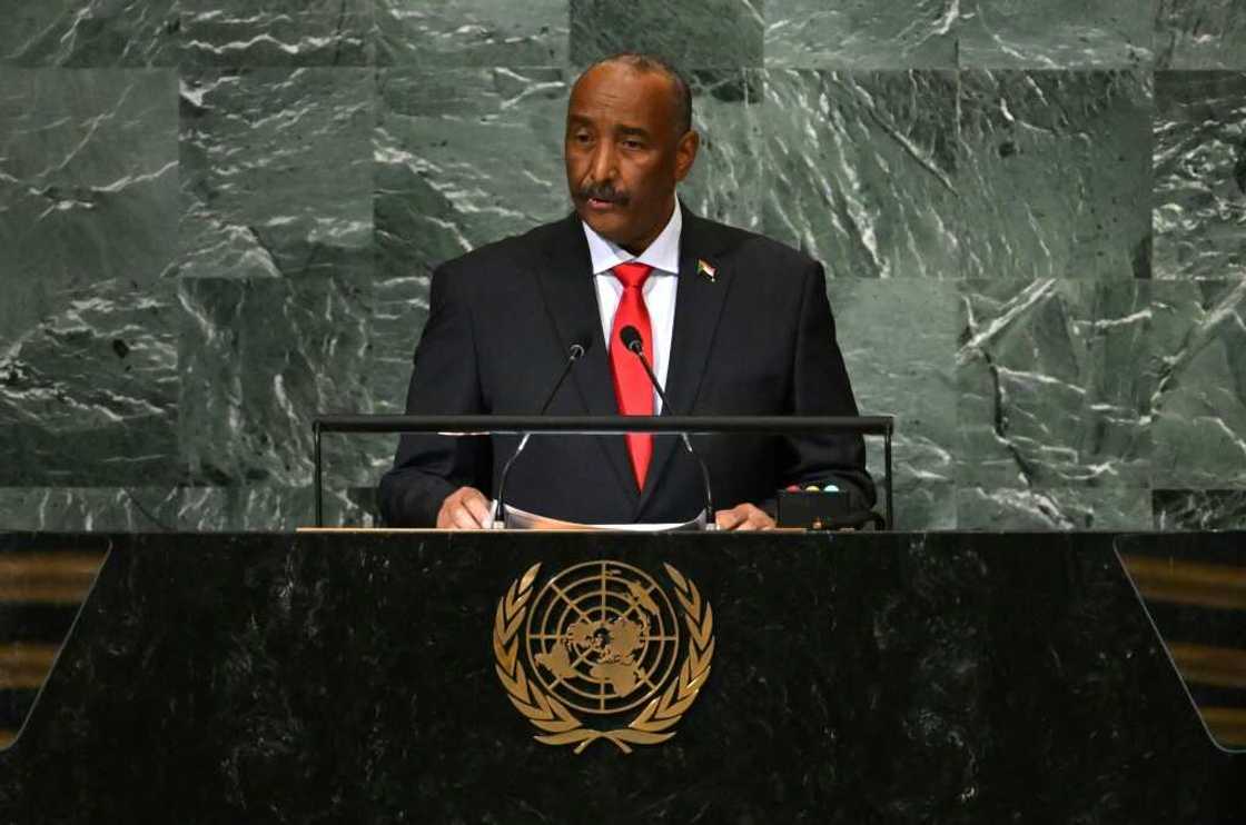 Abdel Fattah al-Burhan, who led a coup in Sudan a year ago, addresses the 77th session of the United Nations General Assembly at the UN headquarters last month Abdel Fattah al-Burhan, who led a coup in Sudan a year ago, addresses the 77th session of the United Nations General Assembly at the UN headquarters last month
