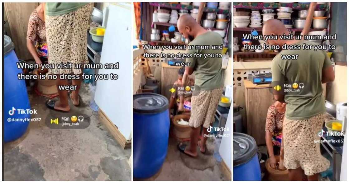 Nigerian man, wears mum's skirt Nigerian man, wears mum's skirt