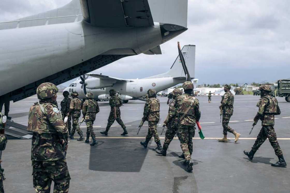 Two planes carrying about 100 Kenyan troops touched down in Goma airport on Saturday Two planes carrying about 100 Kenyan troops touched down in Goma airport on Saturday