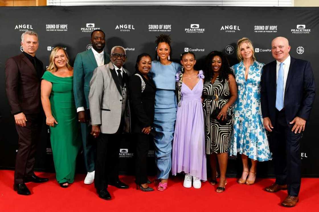 The cast, writers and directors of "Sound of Hope: The Story of Possum Trot" attend the premiere at the Linwood Dunn Theater in Los Angeles on June 18, 2024