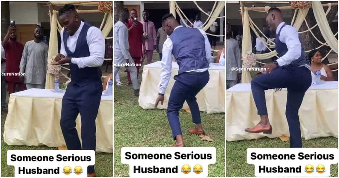 Photos of groom at his wedding. Photos of groom at his wedding.