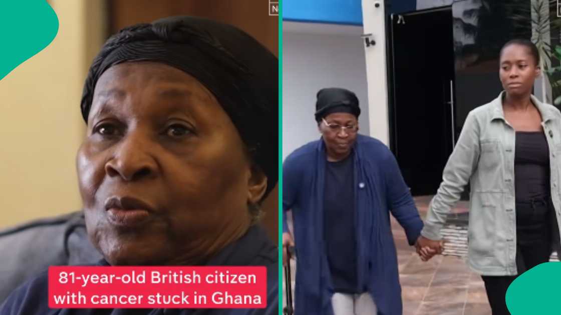Woman returns to the UK after being stranded.