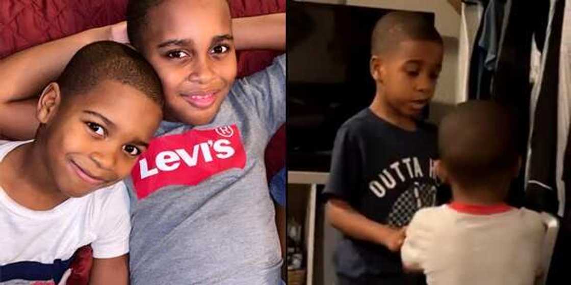 Big brother duties: Adorable video of 6-year-old boy calming his kid brother down goes viral; many react Big brother duties: Adorable video of 6-year-old boy calming his kid brother down goes viral; many react