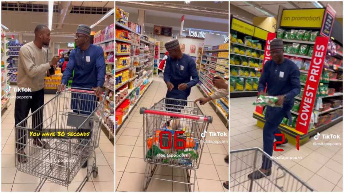 Free shopping experience/man ran inside supermarket. Free shopping experience/man ran inside supermarket.