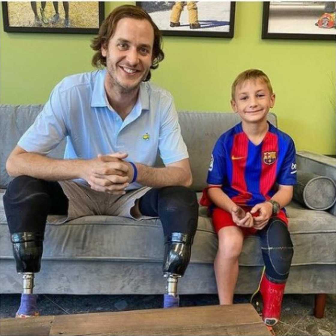 Jordan Thomas lost his legs at 16. Jordan Thomas lost his legs at 16.