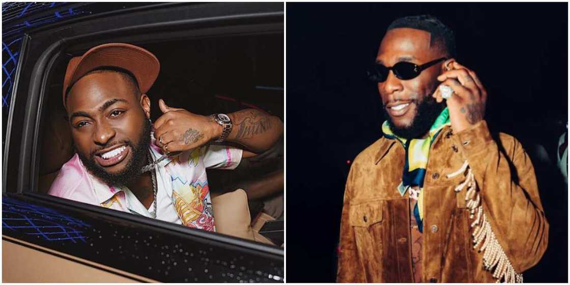 Davido rides his Maybach, Burna Boy Davido rides his Maybach, Burna Boy