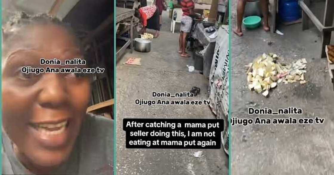 Marketwoman begs after getting confronted over unhygienic practice Marketwoman begs after getting confronted over unhygienic practice