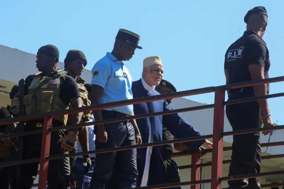 Former president Ahmed Abdallah Sambi arriving at the courthouse in Moroni on November 21 Former president Ahmed Abdallah Sambi arriving at the courthouse in Moroni on November 21