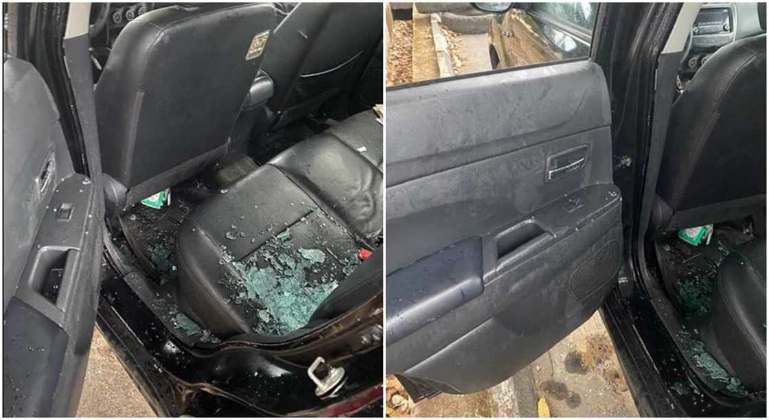 Thieves break into a car parked in court, steal cash Thieves break into a car parked in court, steal cash