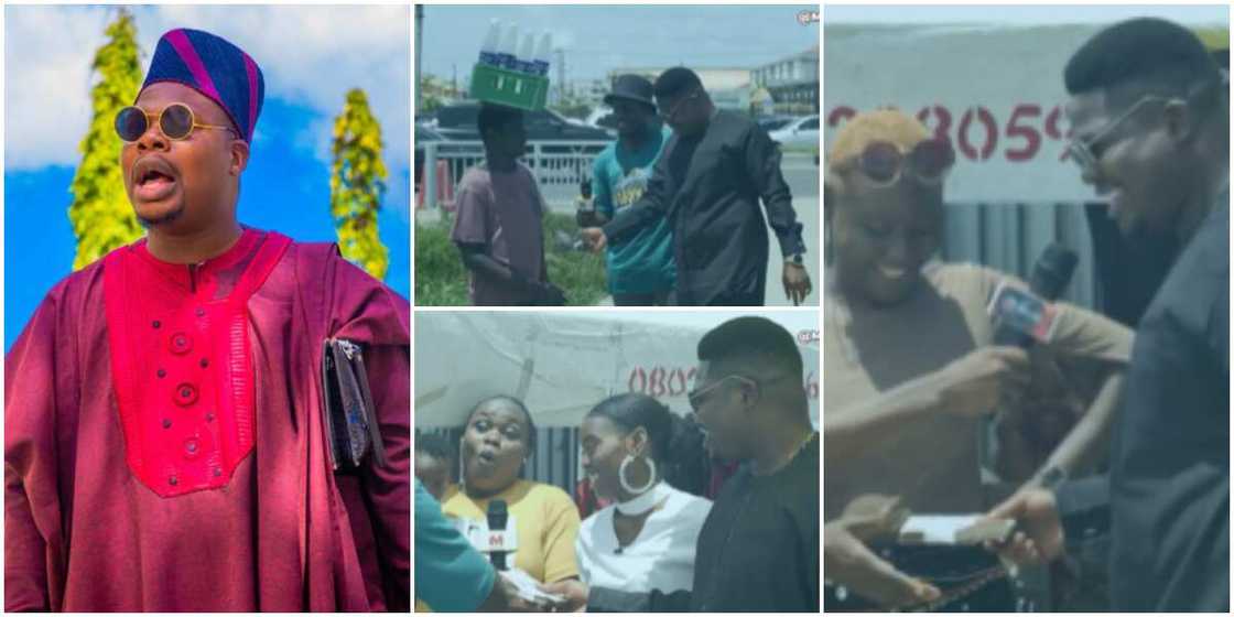 Mr Macaroni Hits the Streets on His Birthday, Makes People Emotional With Cash Gifts in Touching Video