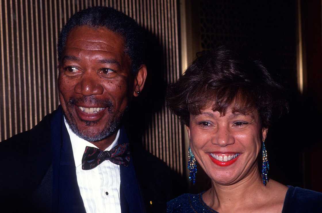 Morgan Freeman and Myrna Colley-Lee at the Sheridan Centre Morgan Freeman and Myrna Colley-Lee at the Sheridan Centre
