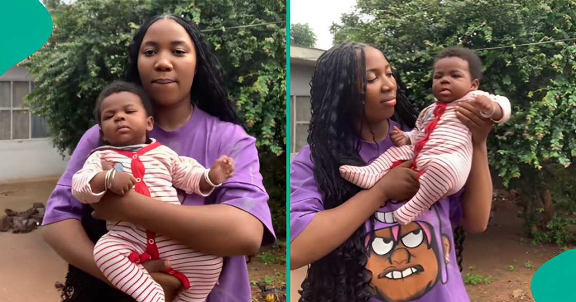 Nigerian Lady Takes Care of Brother's Baby After Mum Died During Delivery, Many React Nigerian Lady Takes Care of Brother's Baby After Mum Died During Delivery, Many React