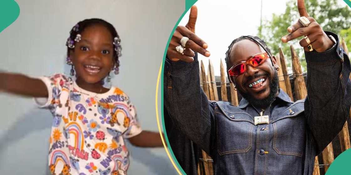 Adekunle Gold's daughter celebrates him on 37th birthday. Adekunle Gold's daughter celebrates him on 37th birthday.