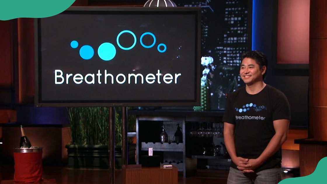 Breathometer founder Charles Michael Yim on Shark Tank. Breathometer founder Charles Michael Yim on Shark Tank.