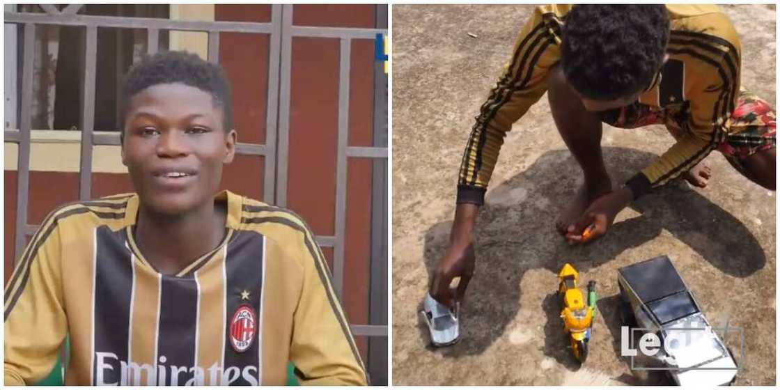 Young Nigerian boy who built small cars with aluminium zinc says he wants to work for Elon Musk Young Nigerian boy who built small cars with aluminium zinc says he wants to work for Elon Musk
