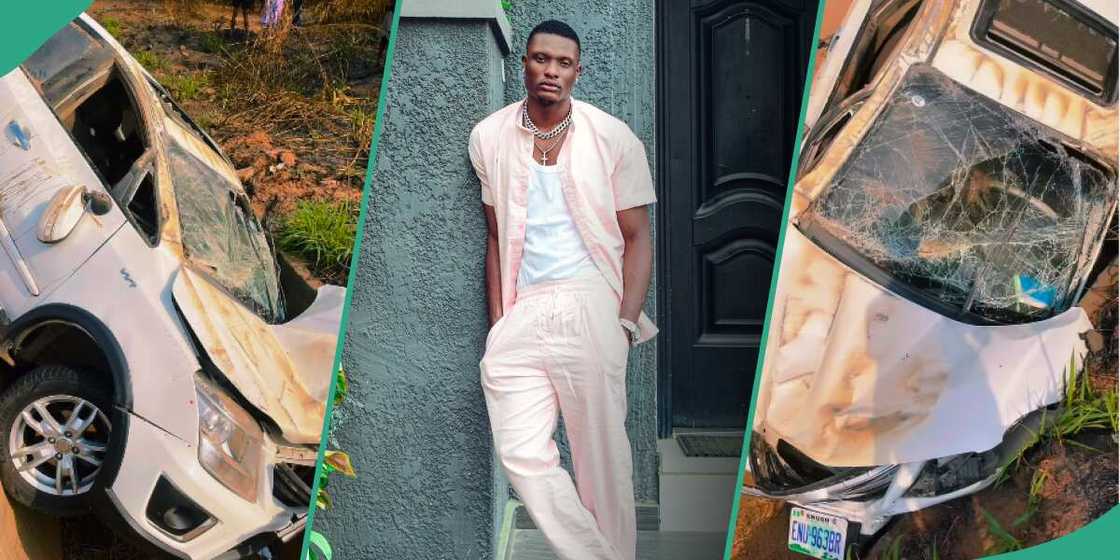 Clips of Chizzy's wrecked car goes viral Clips of Chizzy's wrecked car goes viral