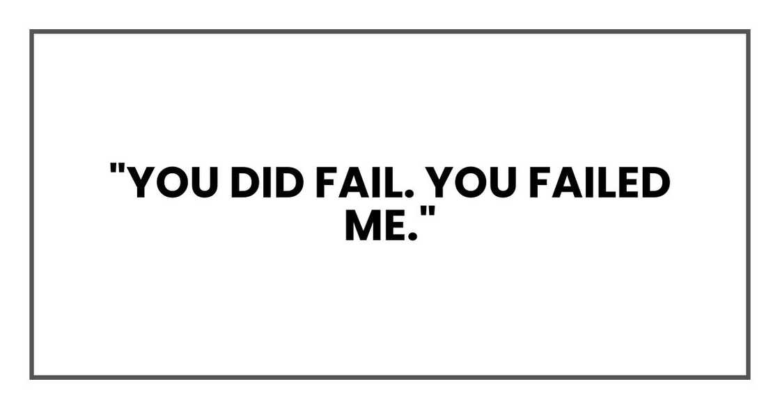 YOU DID FAIL