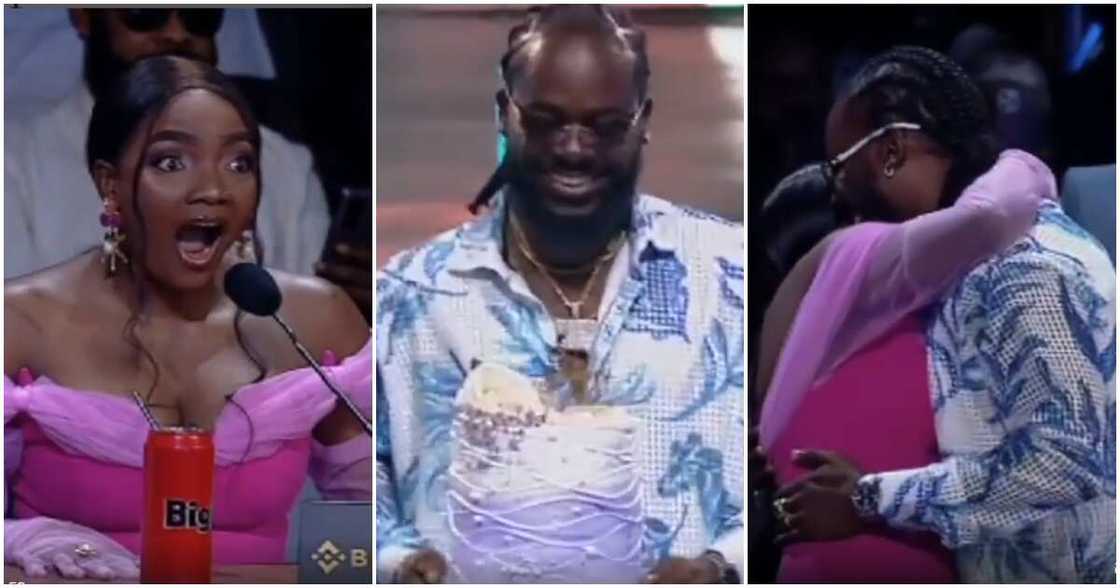 Adekunle Gold surprises Simi. Adekunle Gold surprises Simi.