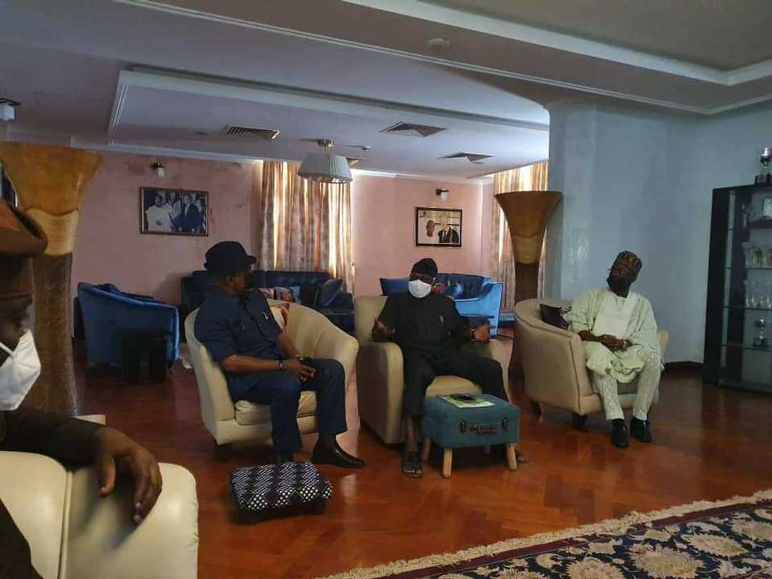 PDP Chairman Secondus Meets Obasanjo in Abeokuta PDP Chairman Secondus Meets Obasanjo in Abeokuta
