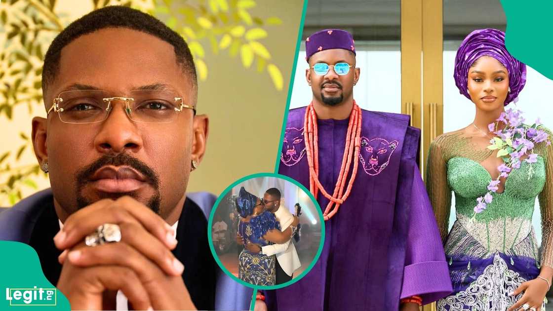 Cross shares on-the-lips kiss with his mum at his white wedding to Chinonso Onyebuchi, sparking reactions online Cross shares on-the-lips kiss with his mum at his white wedding to Chinonso Onyebuchi, sparking reactions online