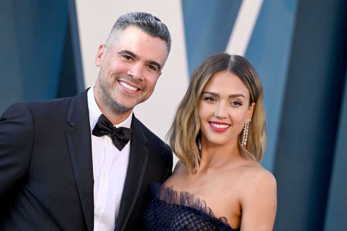 Cash Warren and Jessica Alba in Beverly Hills, California. Cash Warren and Jessica Alba in Beverly Hills, California.