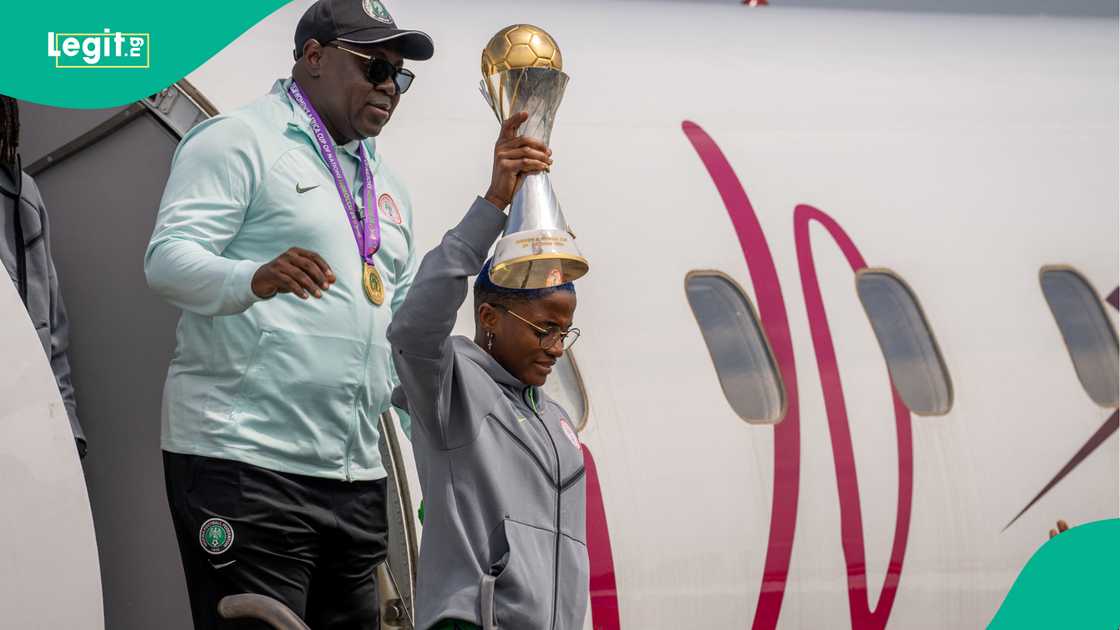 Rasheedat Ajibade, Super Falcons, Nnamdi Azikiwe International Airport, Abuja, Nigeria Rasheedat Ajibade, Super Falcons, Nnamdi Azikiwe International Airport, Abuja, Nigeria