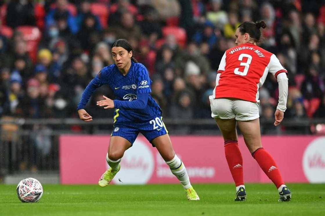 Chelsea's Australian striker Sam Kerr was chosen as the cover star for the 2023 edition