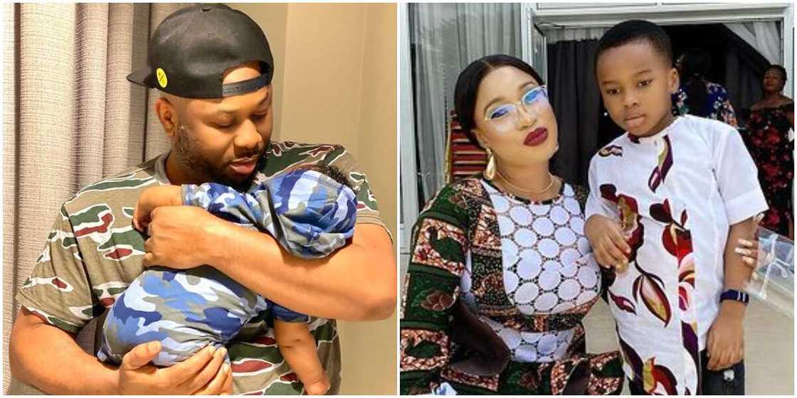 Olakunle Churchill and his second son, Tonto Dikeh and her son Olakunle Churchill and his second son, Tonto Dikeh and her son
