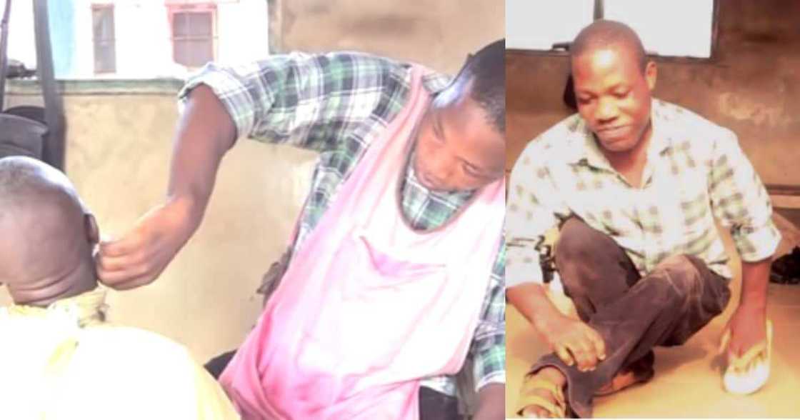 I Got Paralysed at Age 8 From Injection: Physically Challenged Barber Shares Heartbreaking Story