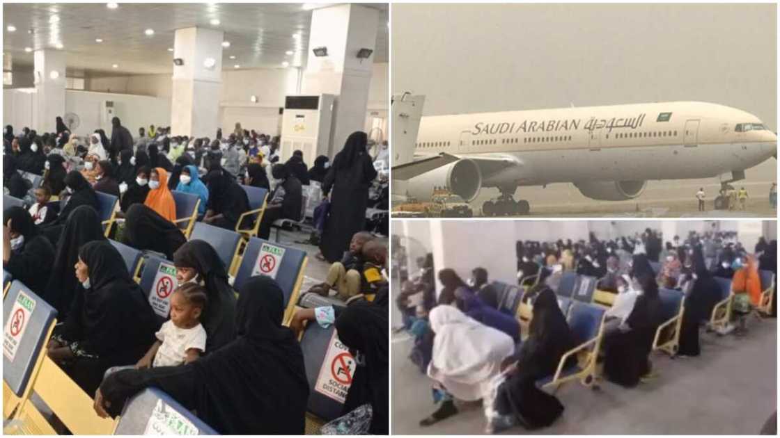 FG evacuates stranded Nigerians in Saudi Arabia, their arrival photos spark massive reactions FG evacuates stranded Nigerians in Saudi Arabia, their arrival photos spark massive reactions