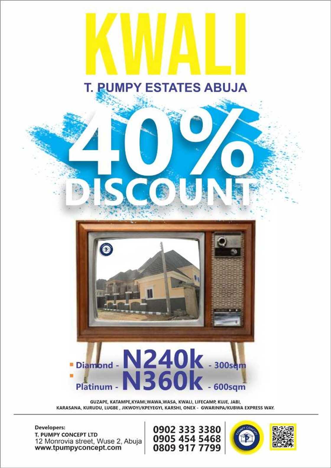 Abuja Estates land with C-of-O now as low as N540k as T Pumpy announces 40% discount Abuja Estates land with C-of-O now as low as N540k as T Pumpy announces 40% discount