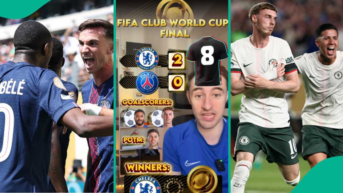 White man with correct predictions give full-time scoreline of PSG vs Chelsea Club World Cup final White man with correct predictions give full-time scoreline of PSG vs Chelsea Club World Cup final