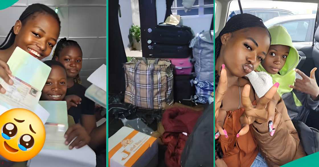 Lady hails parents as she and siblings relocate to Canada Lady hails parents as she and siblings relocate to Canada