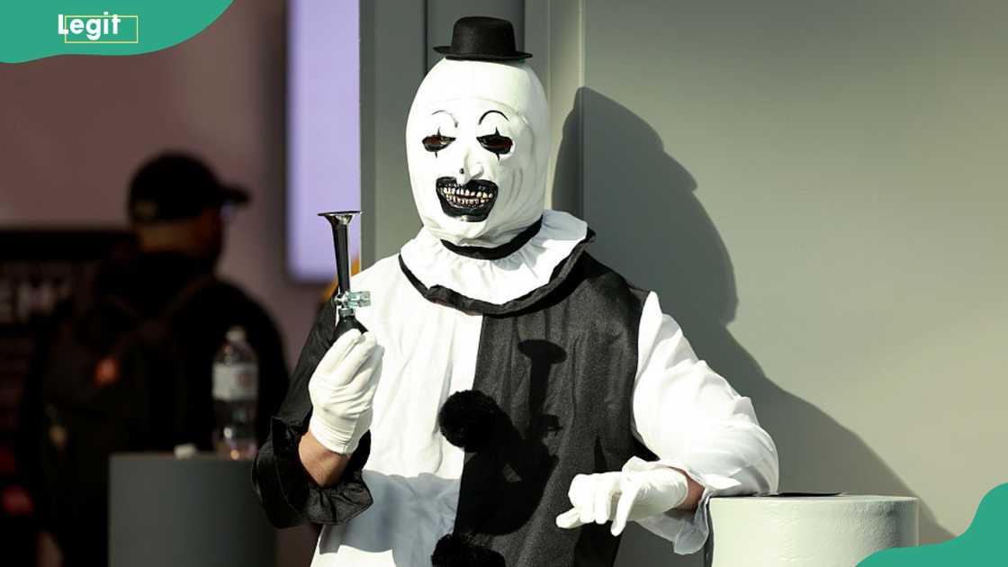 A cosplayer poses as Art the Clown at The Jacob K. Javits Convention Center