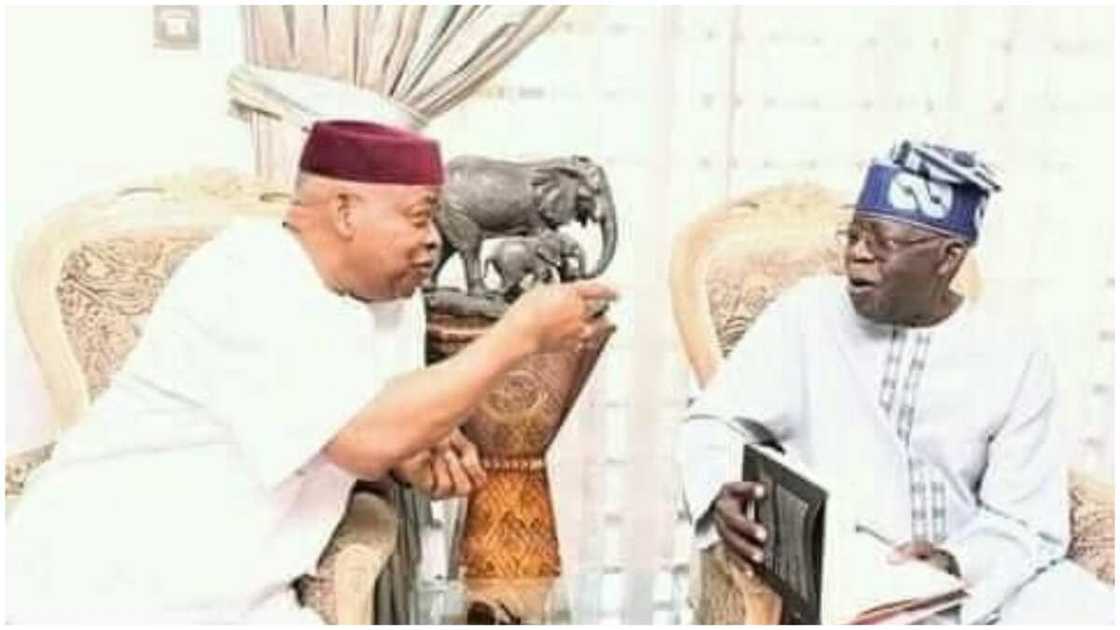 Shugabancin kasa a 2023: Tinubu na kara samun goyon baya, ya gana da tsohon shugaban majalisar dattawa