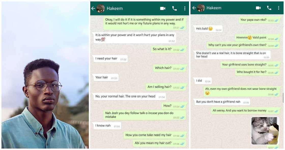 Nigerian man, Hakeem, friend, hair Nigerian man, Hakeem, friend, hair