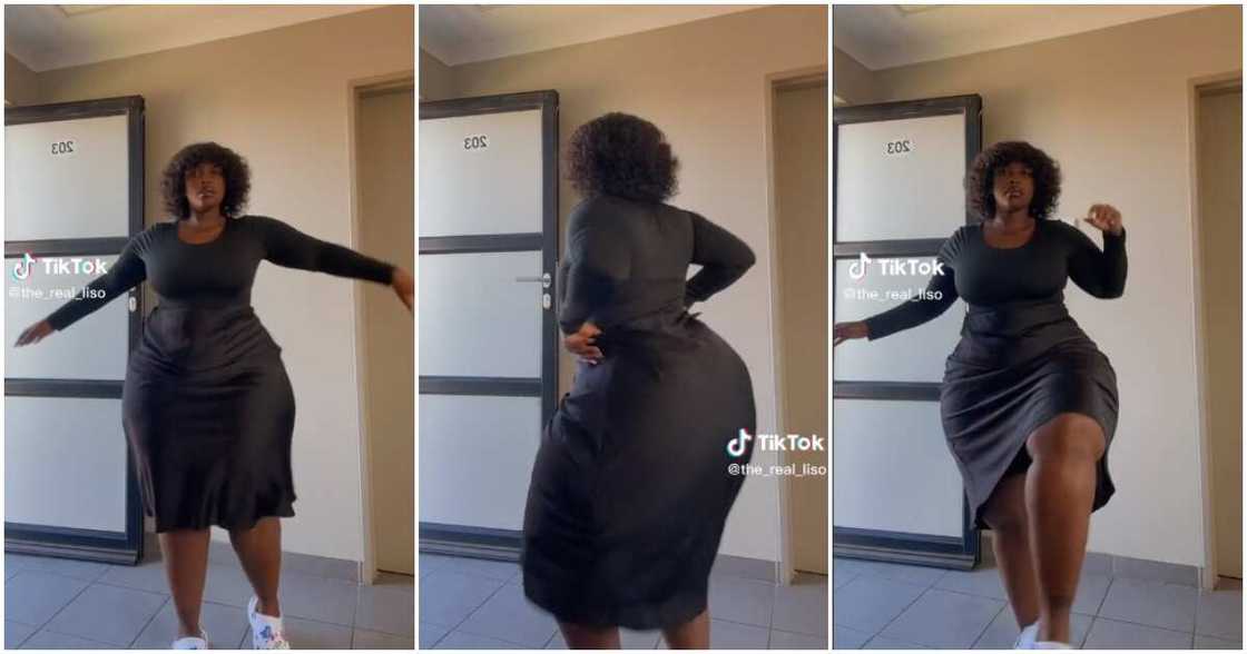 Liso, waist, lady dances with her waist Liso, waist, lady dances with her waist