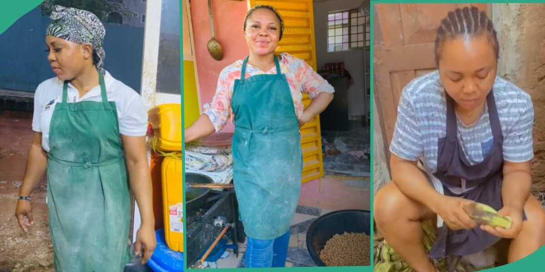 Osinachi, a Nigerian lady who sells snacks. Osinachi, a Nigerian lady who sells snacks.