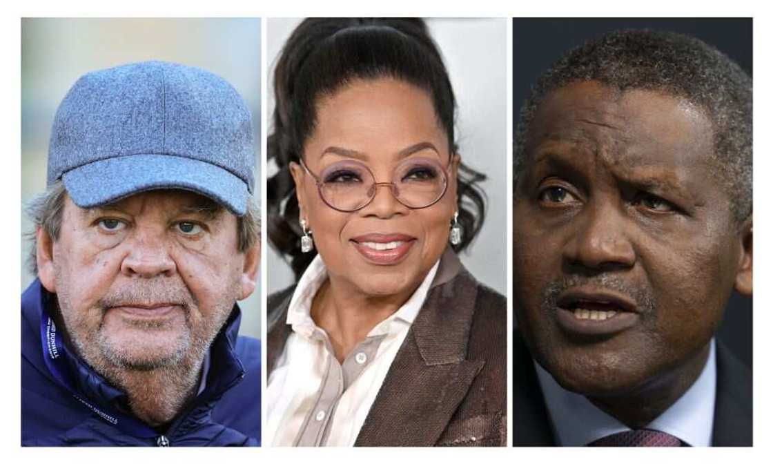 Oprah Winfrey, Dangote, Billionaires