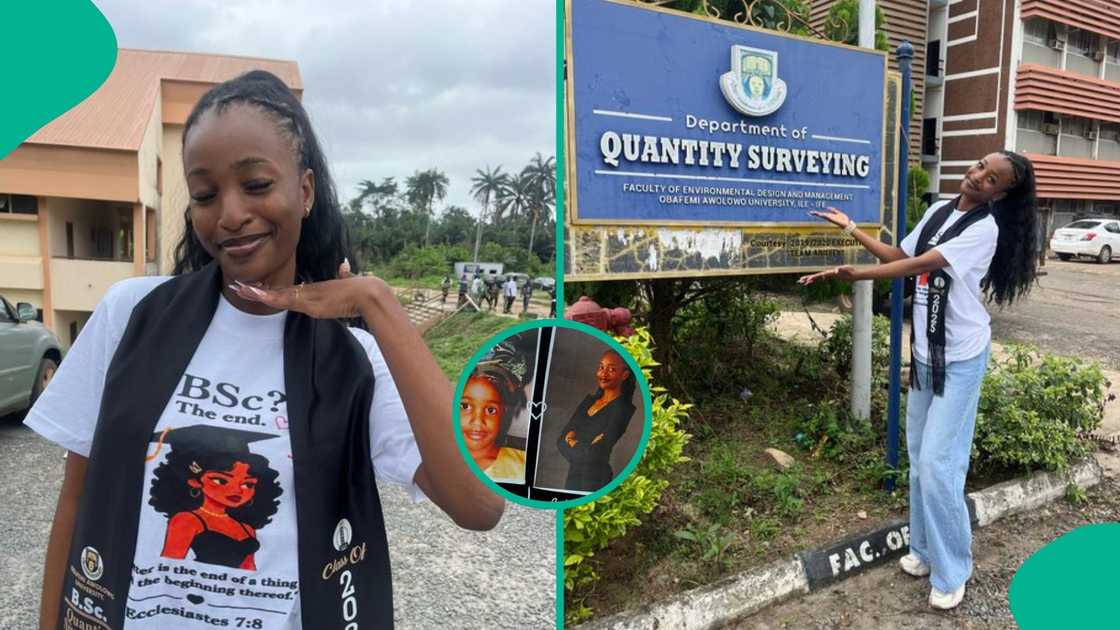 A Nigerian lady shares her throwback childhood photo after signing out from OAU