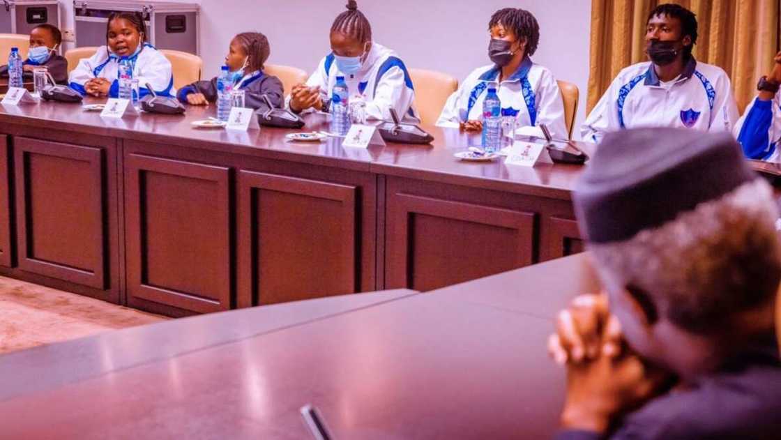 VP and gymnasts VP and gymnasts