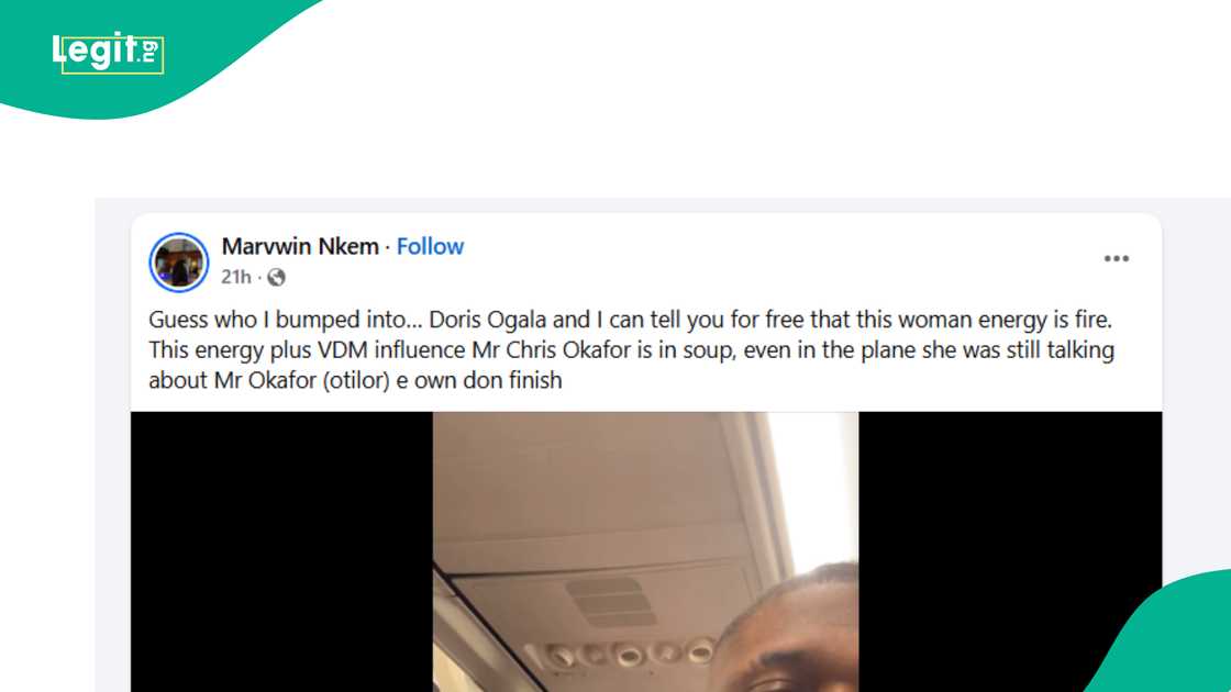 A video of Nollywood actress Doris Ogala in a heated exchange on a plane went viral on social media, sparking reactions amid her ongoing feud with Pastor Chris Okafor.