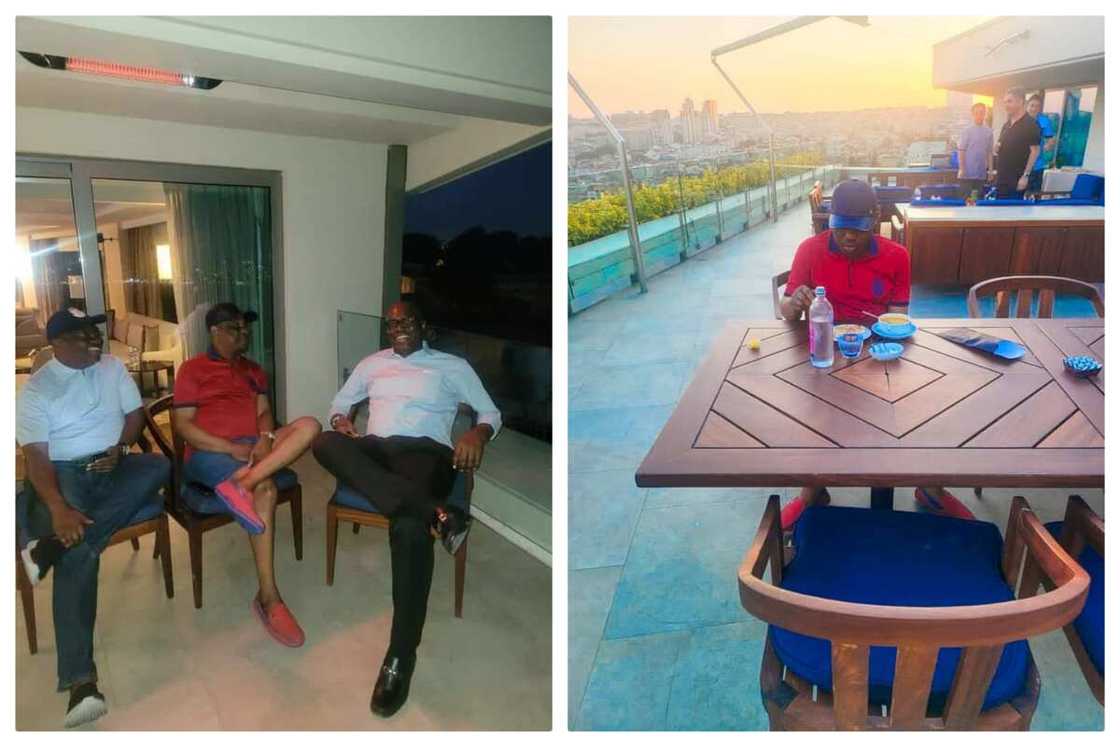 Gwamna Wike yana shaƙatawa a ƙasar waje. Gwamna Wike yana shaƙatawa a ƙasar waje.